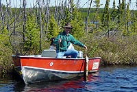 fly-fishing on pipestone lake