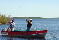 fly-fishing on pipestone lake